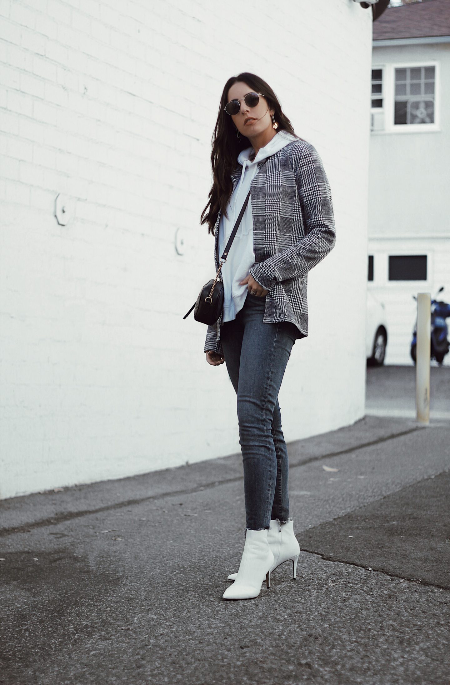 leather to lunch white bootie trend